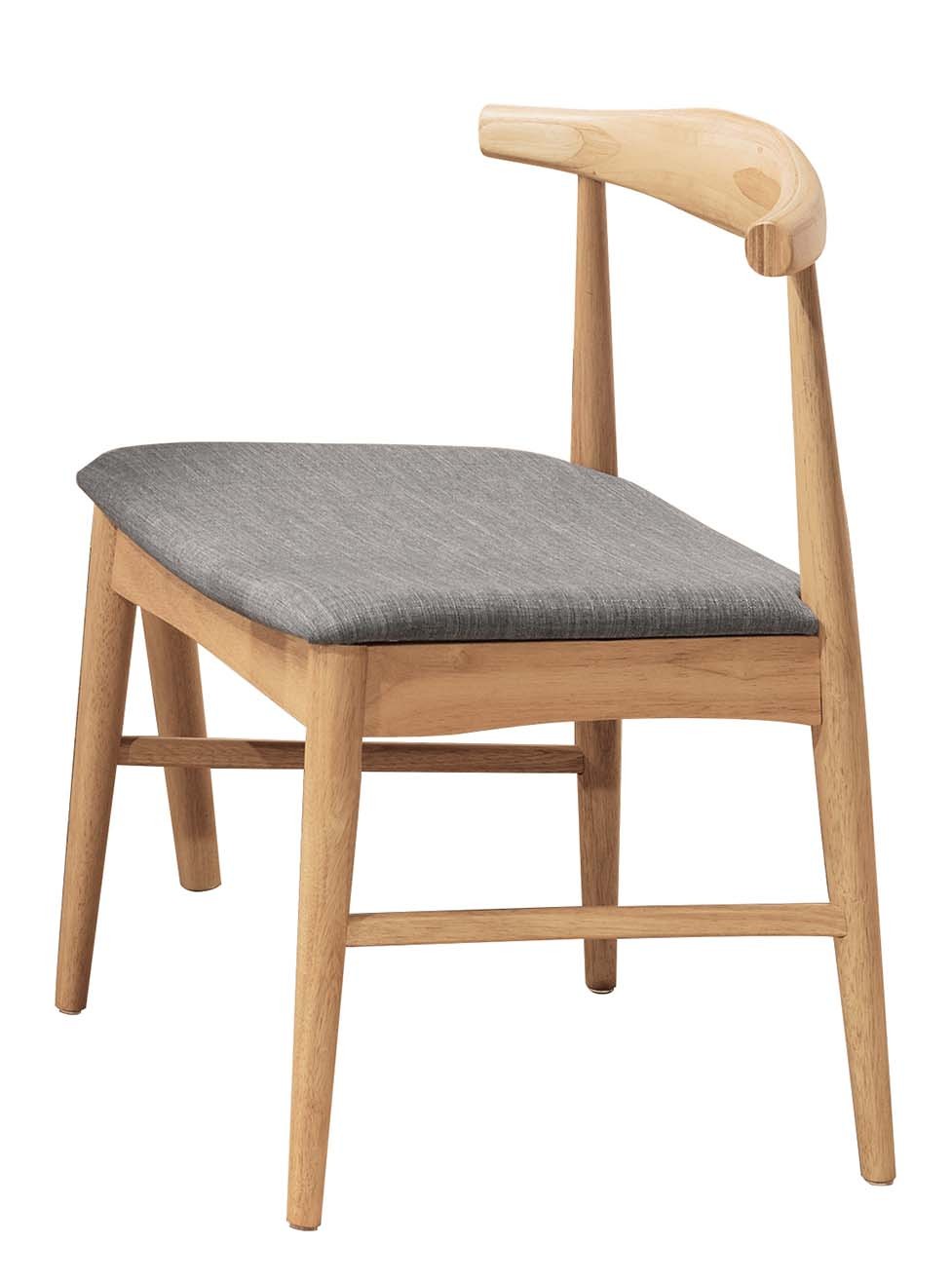 溫柏本色灰布餐椅