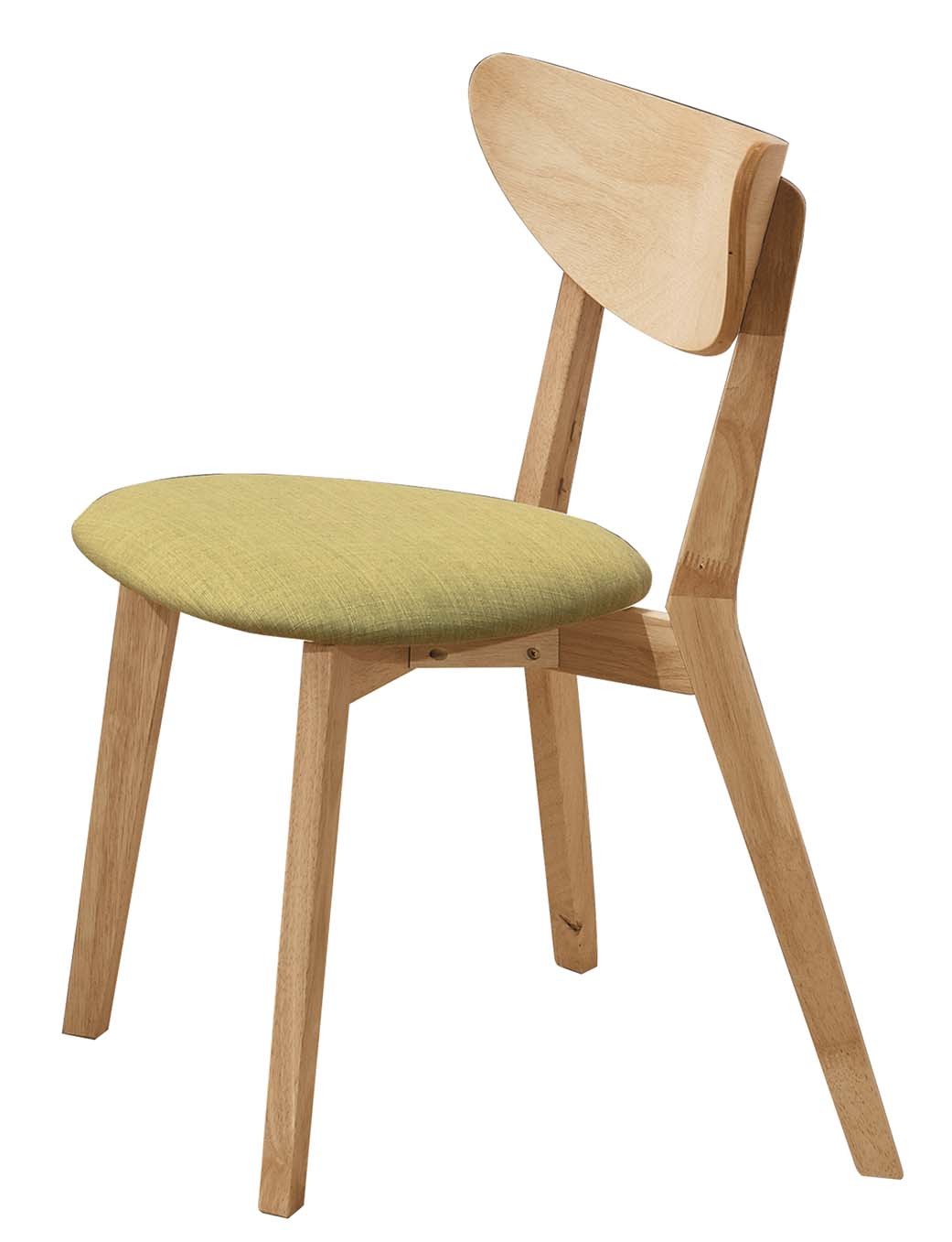特柏本色綠布餐椅